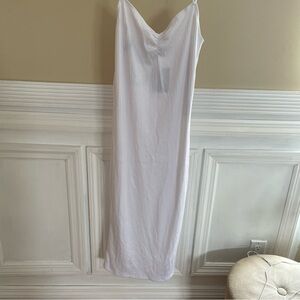 White midi dress